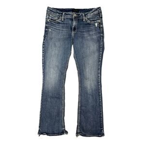 Silver Jeans Women’s 31 Elyse Mid Rise Bootcut Denim Stretch Country Cowgirl